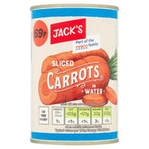 Jack's Sliced Carrots in Water 300g (Case of 12)  Adomoo